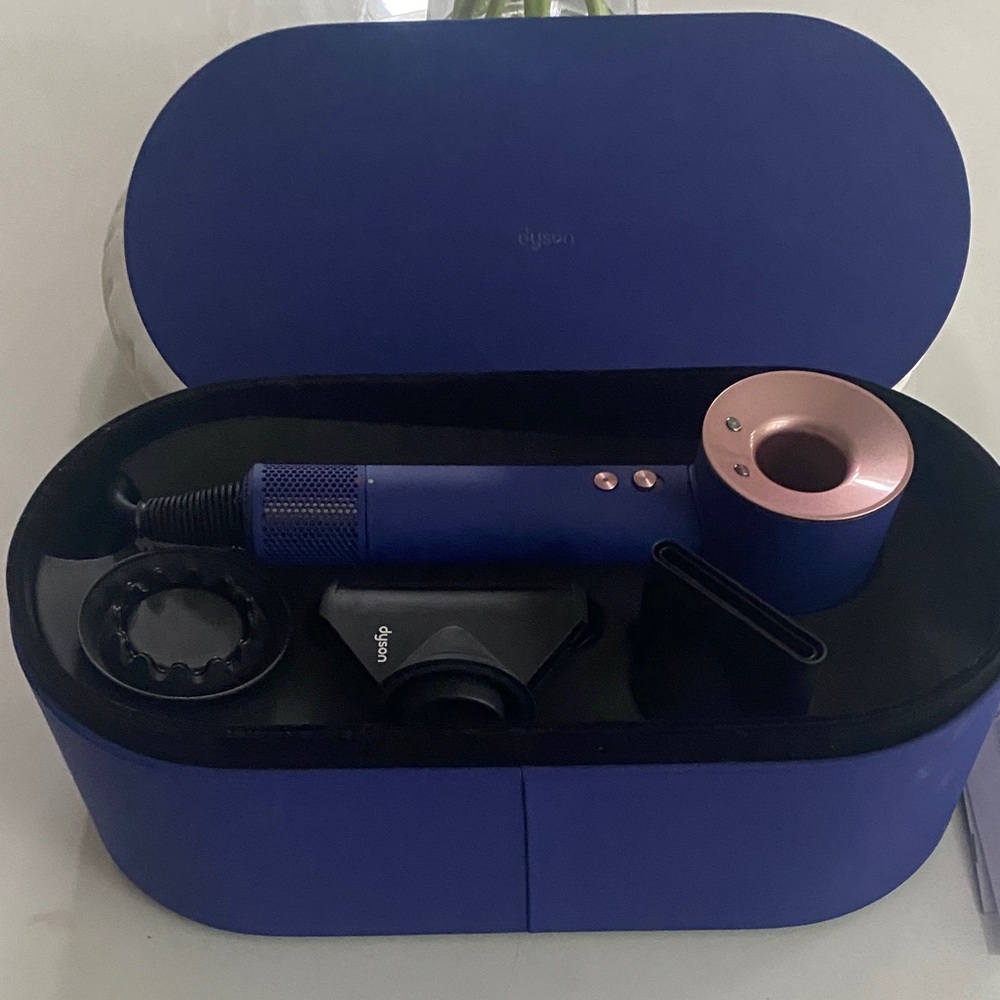 DYSON SUPERSONIC LIMITED EDITION HAIRDRYER  - VINCA BLUE & ROSE' - NEVER USED!